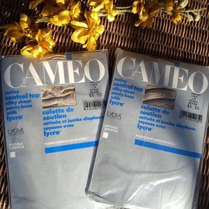 FREE ADD ON Cameo silky sheer pantyhose linen NWT